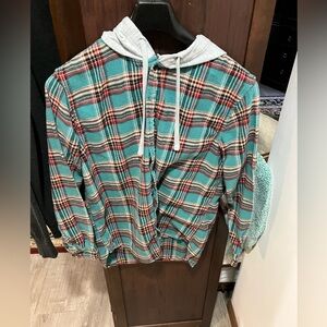 PACSUN pullover, hooded men’s shirt jacket size large